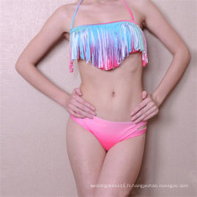 Maillot de bain Sexy Bikini Rainbow Tassel (SY7605)